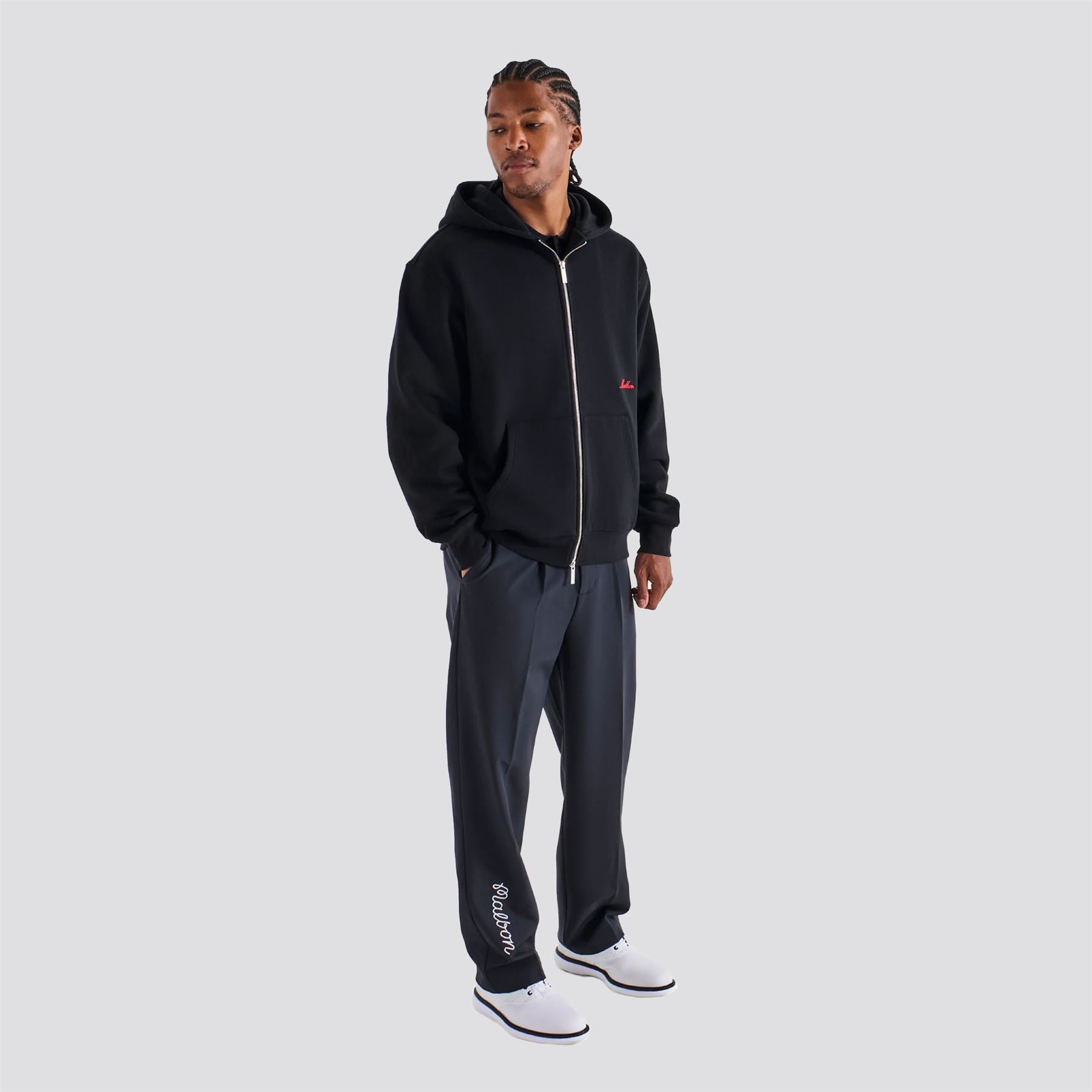 Malbon Members Full Zip Hoodie Black | TRENDYGOLF USA