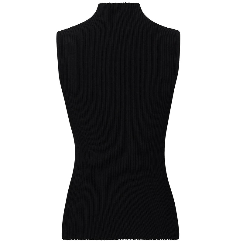 Womens Ace Sleeveless Mockneck II Black/Bone/Snow White