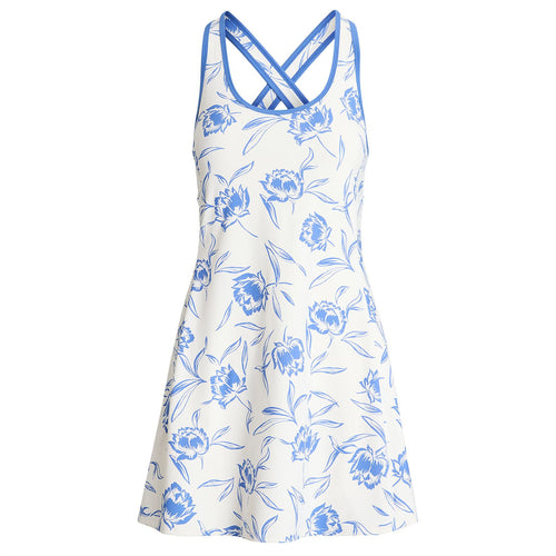 Womens Sleeveless Day Dress Summer Floral/Summer Blue - SS24