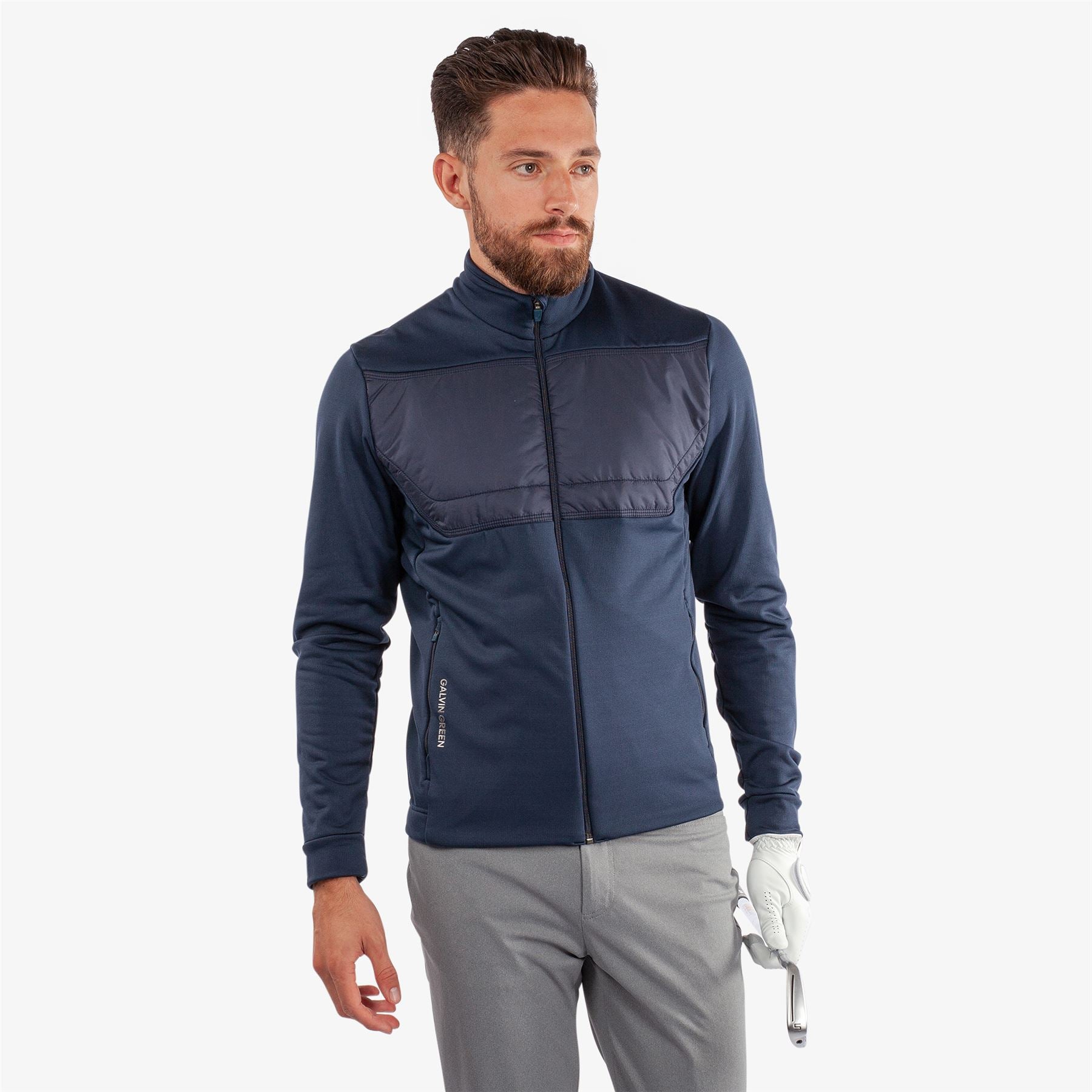 Galvin Green Dylan Insula Full Zip Hybrid Jacket Navy | Hybrid