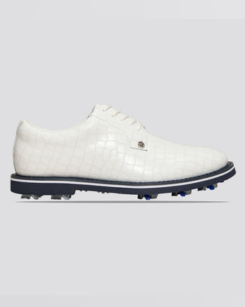 G/FORE GALLIVANTER G/LOCK Croc Embossed Leather Derby Golf Shoes