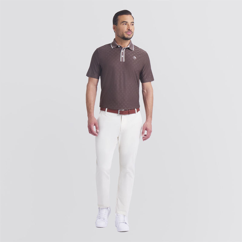 x AP Tipped Jacquard Polo Flat Bronze