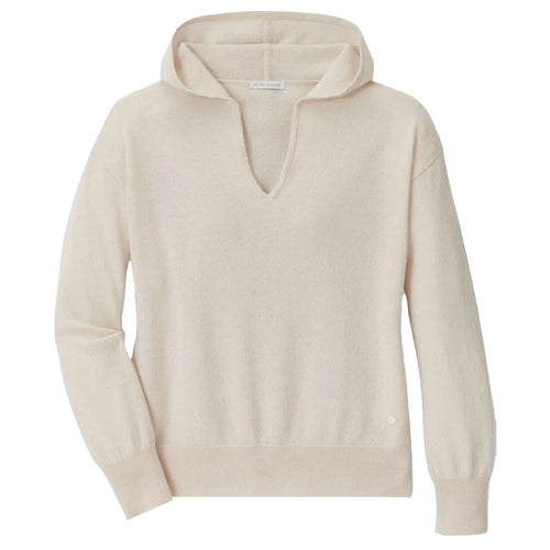 Womens Summer Cashmere Hoodie White Sand - SS25