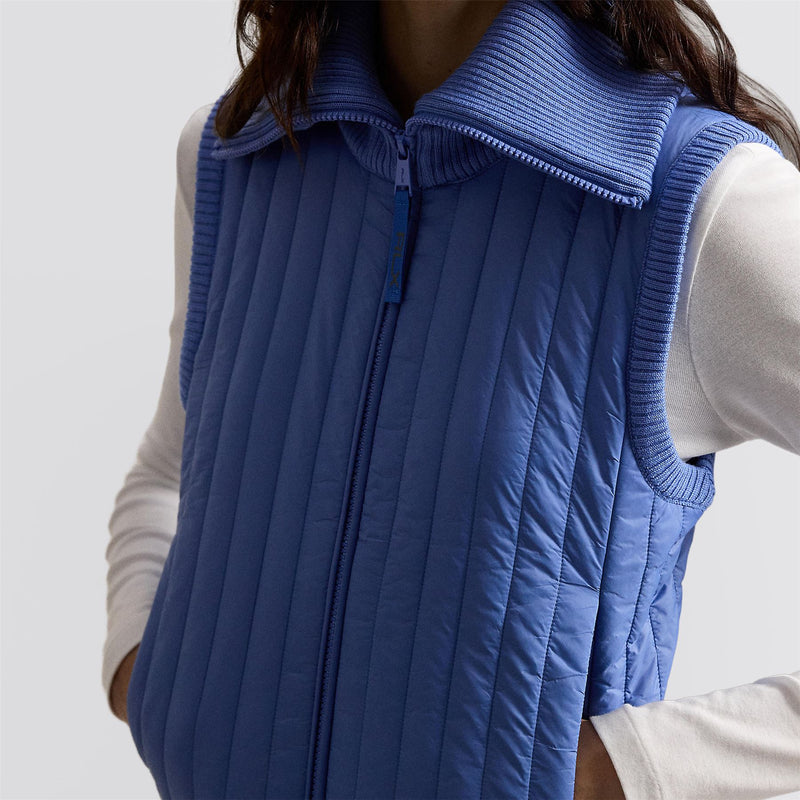 RLX Womens Wool Blend Sweater Vest Blue Mist
