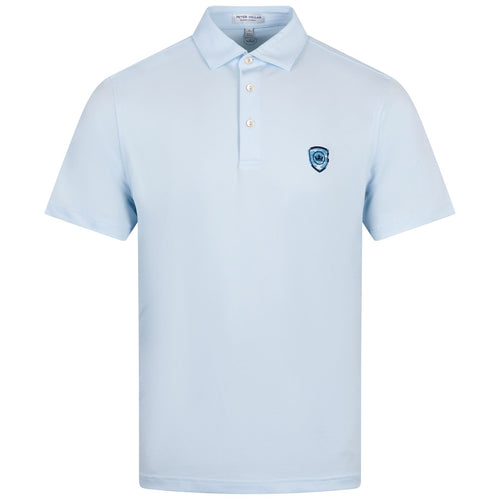 X TRENDYGOLF Camo Shield Solid Performance Jersey Polo Pale Blue - SS25