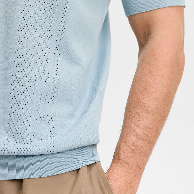 Reymond Seasonal Knit Polo Forget-Me-Not