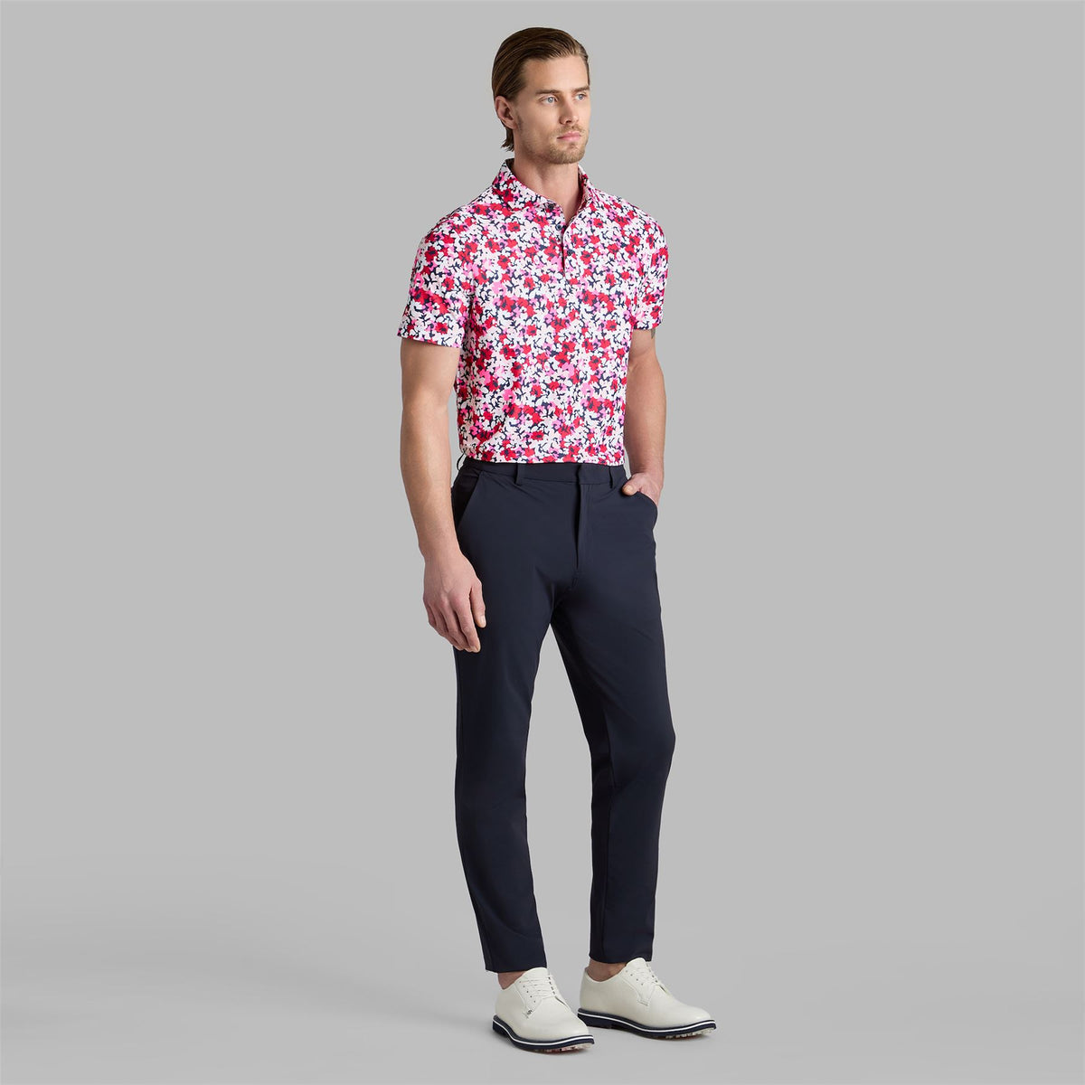 Camo Floral Tech Pique Polo Lava