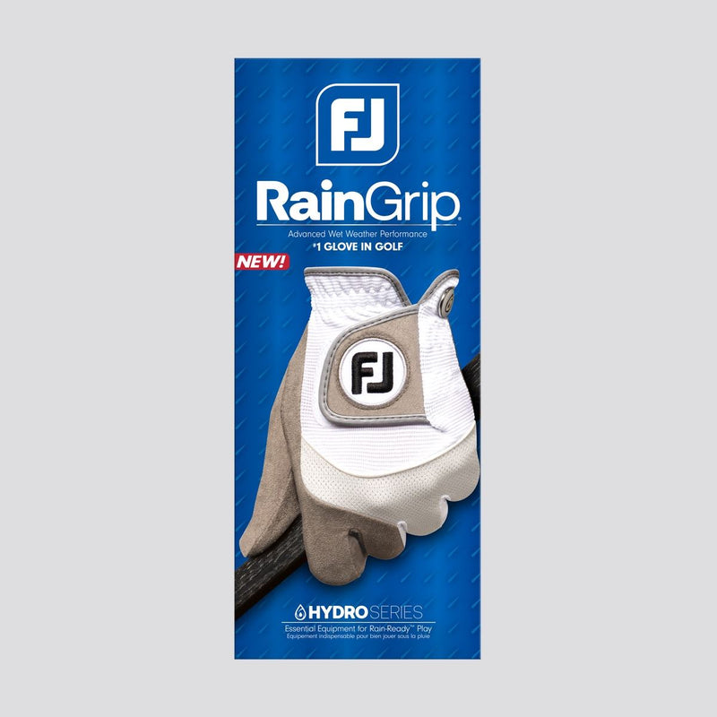 RainGrip Regular Pair Golf Gloves White/Grey