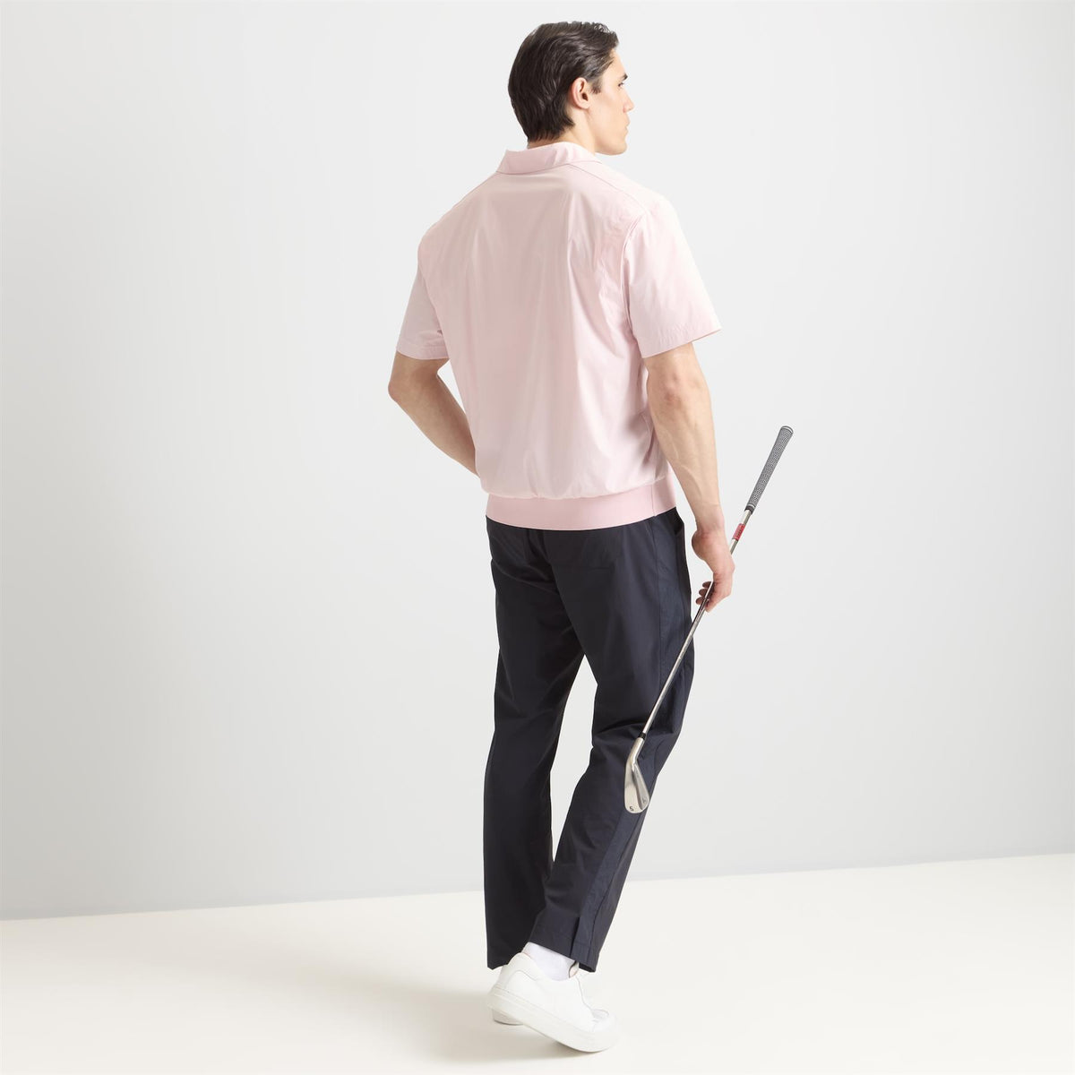 Adrien Woven Polo Shirt Fab Pale Pink
