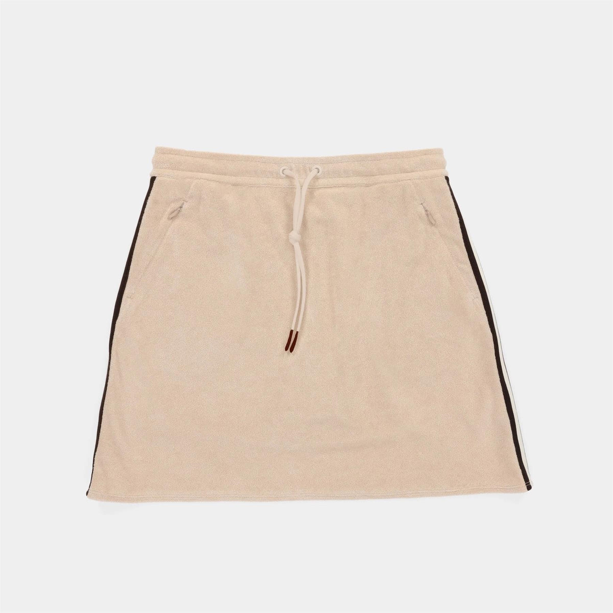 Womens Terry Ribbon Skirt Tan/Coffee