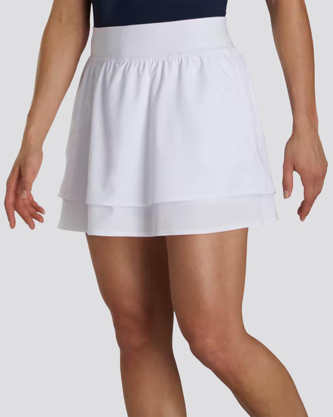 Womens Lightweight Woven Skort White