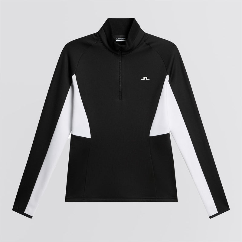 Womens Arja Quarter Zip Mid Layer Black