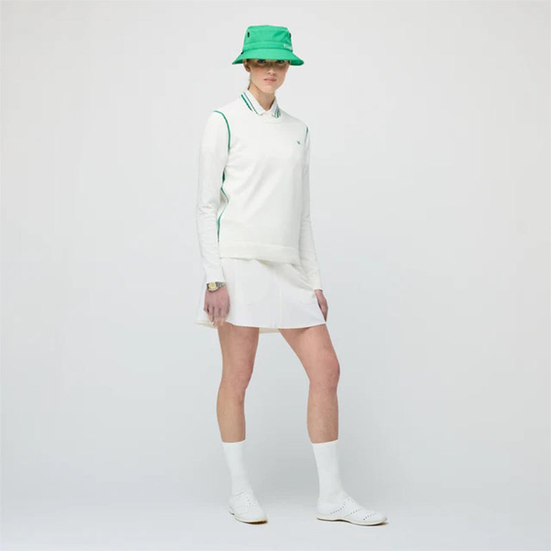 Womens Classic Crew Neck White/Sport Green