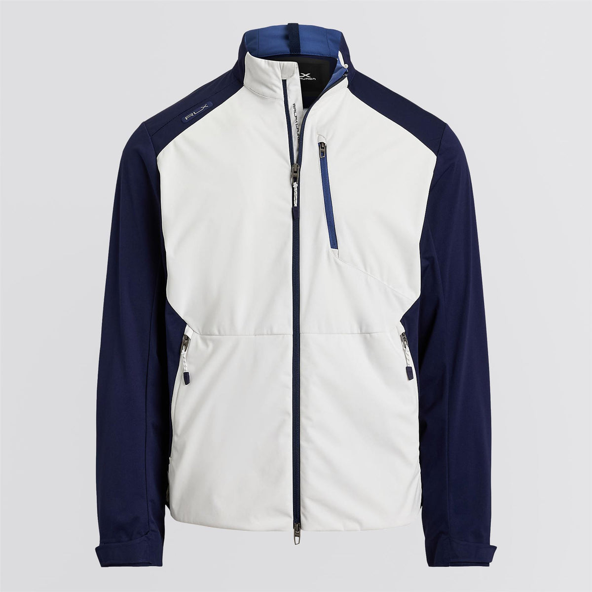 RLX Full Zip Stratus Packable Jacket Ceramic White/Refined Navy