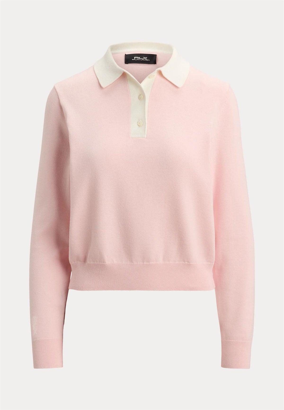 RLX Womens Cotton Blend Sweater Polo Acacia Pink