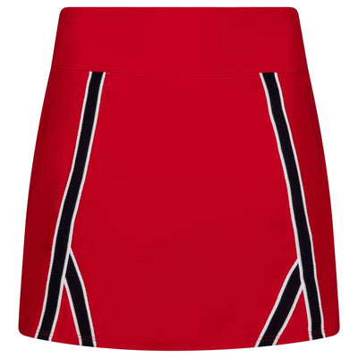 Womens America Notch Hem Skirt Rosso Red - SS23