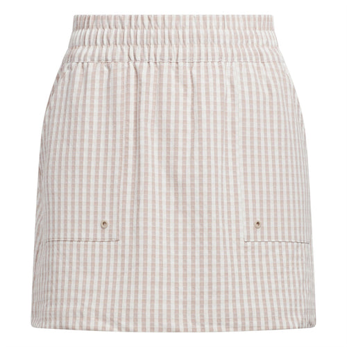 Womens Ultimate365 Gingham Skort Wonder Taupe - SS25