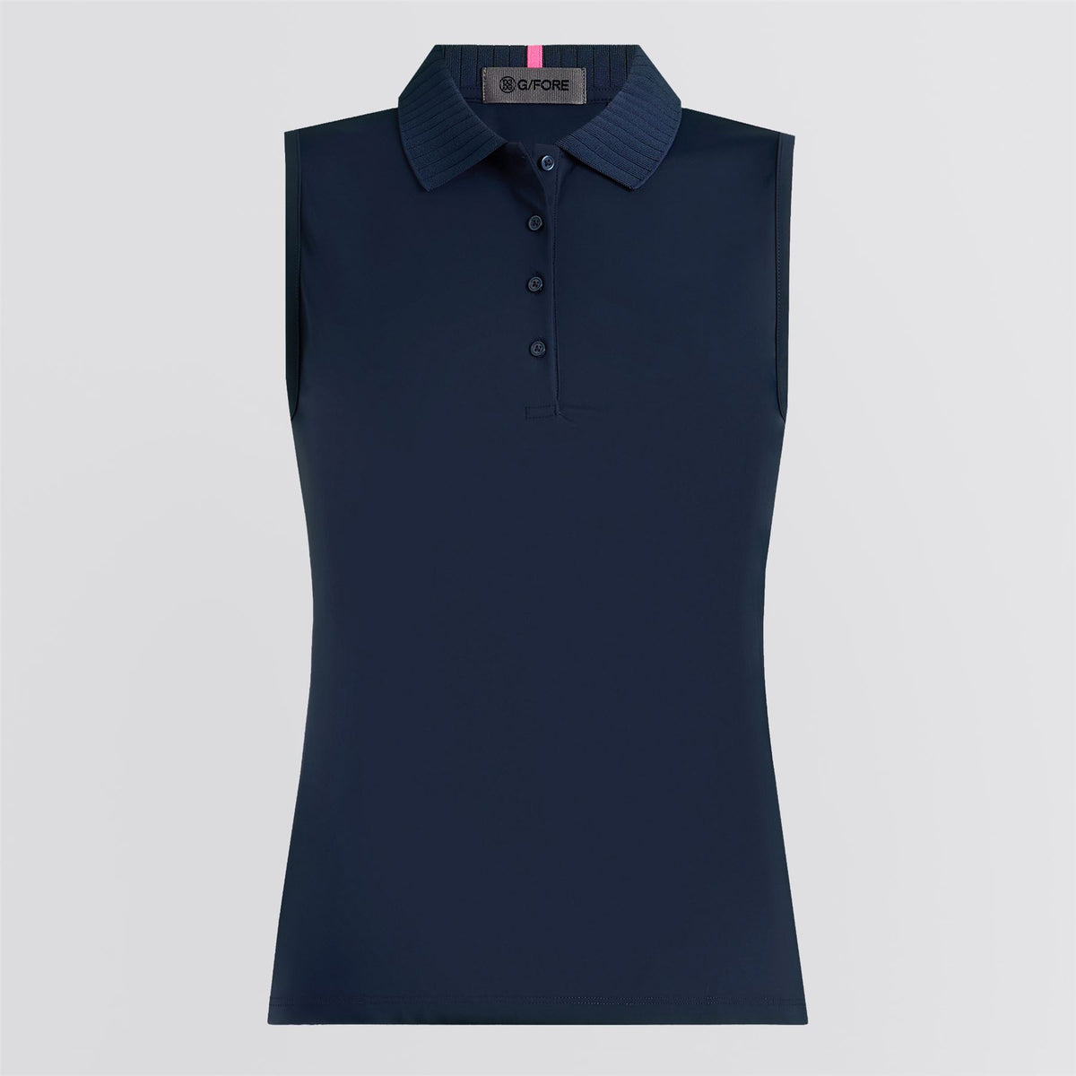 Pleated Collar Silky Tech Nylon SL Polo Twilight