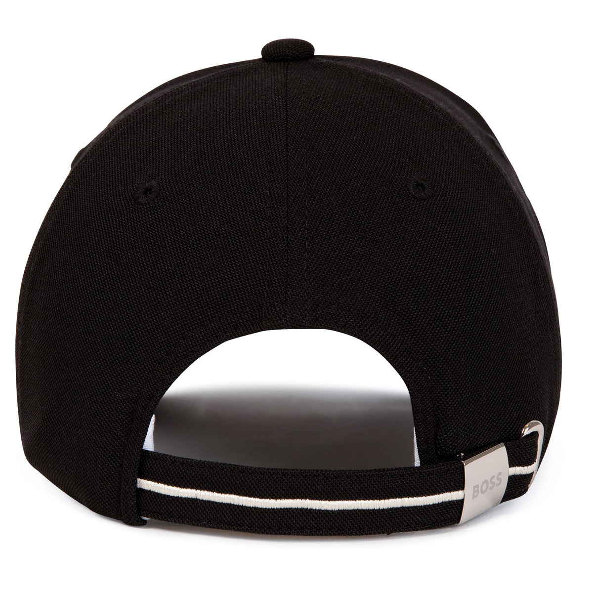 Six Panel Knitted Pique Cap Black