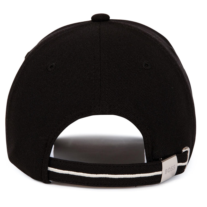 Six Panel Knitted Pique Cap Black