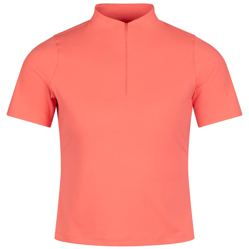 Womens Sunfire Zip Polo Porcelain Rose