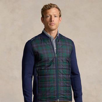 Ralph Lauren RLX Performance Wool Full Zip Mid Layer Tartan