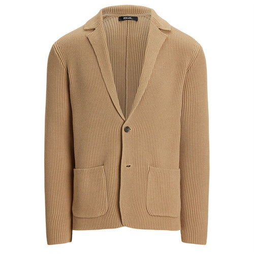 RLX Cotton Knit Cardigan Camel Melange - SS25