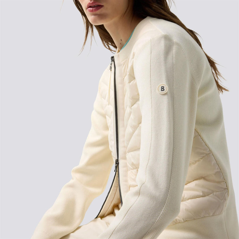 Womens Zilly Hybrid Knit Jacket Eggshell