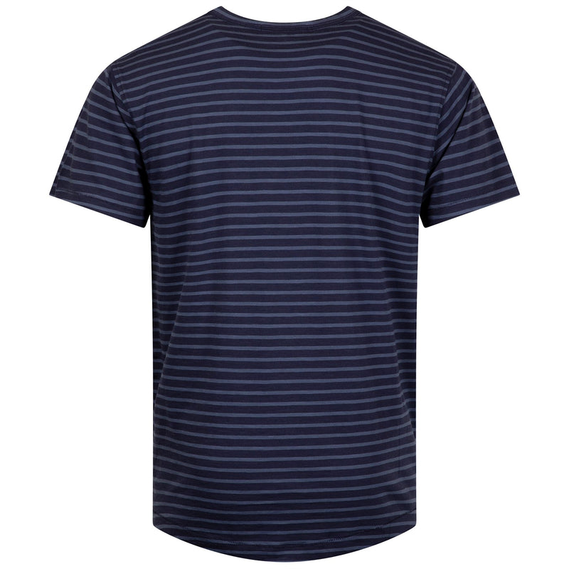 Alpha Slub Striped Tee Maltese Blue/Light Maltese Blue