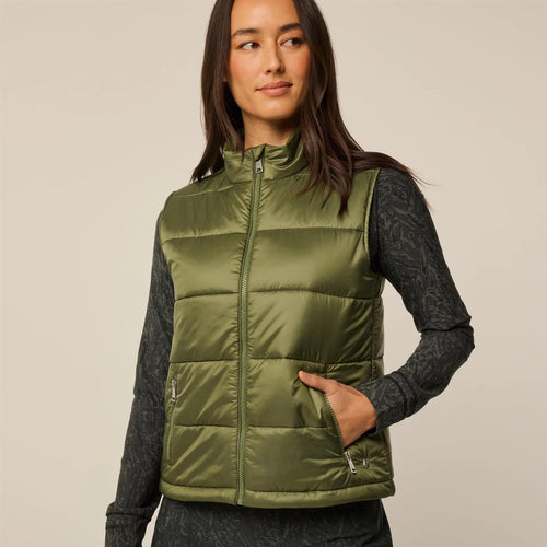 Womens Aries Channel Quilted Vest Camp