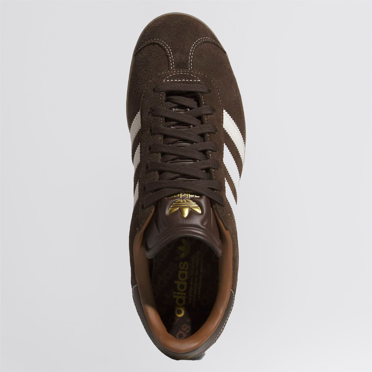 Gazelle Spikeless Golf Shoes Dark Brown/Chalk White/Gum
