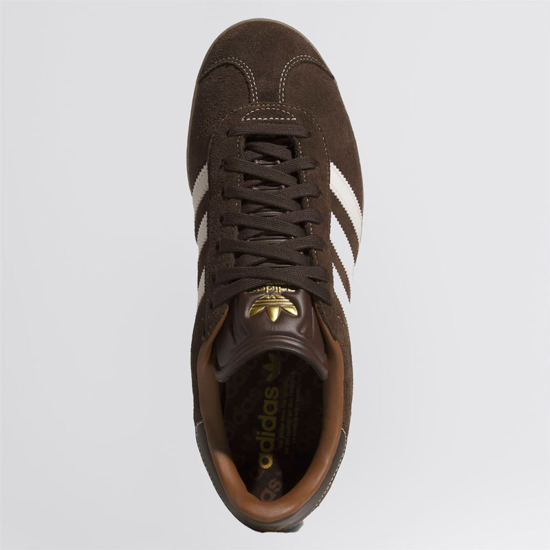 Gazelle Spikeless Golf Shoes Dark Brown/Chalk White/Gum