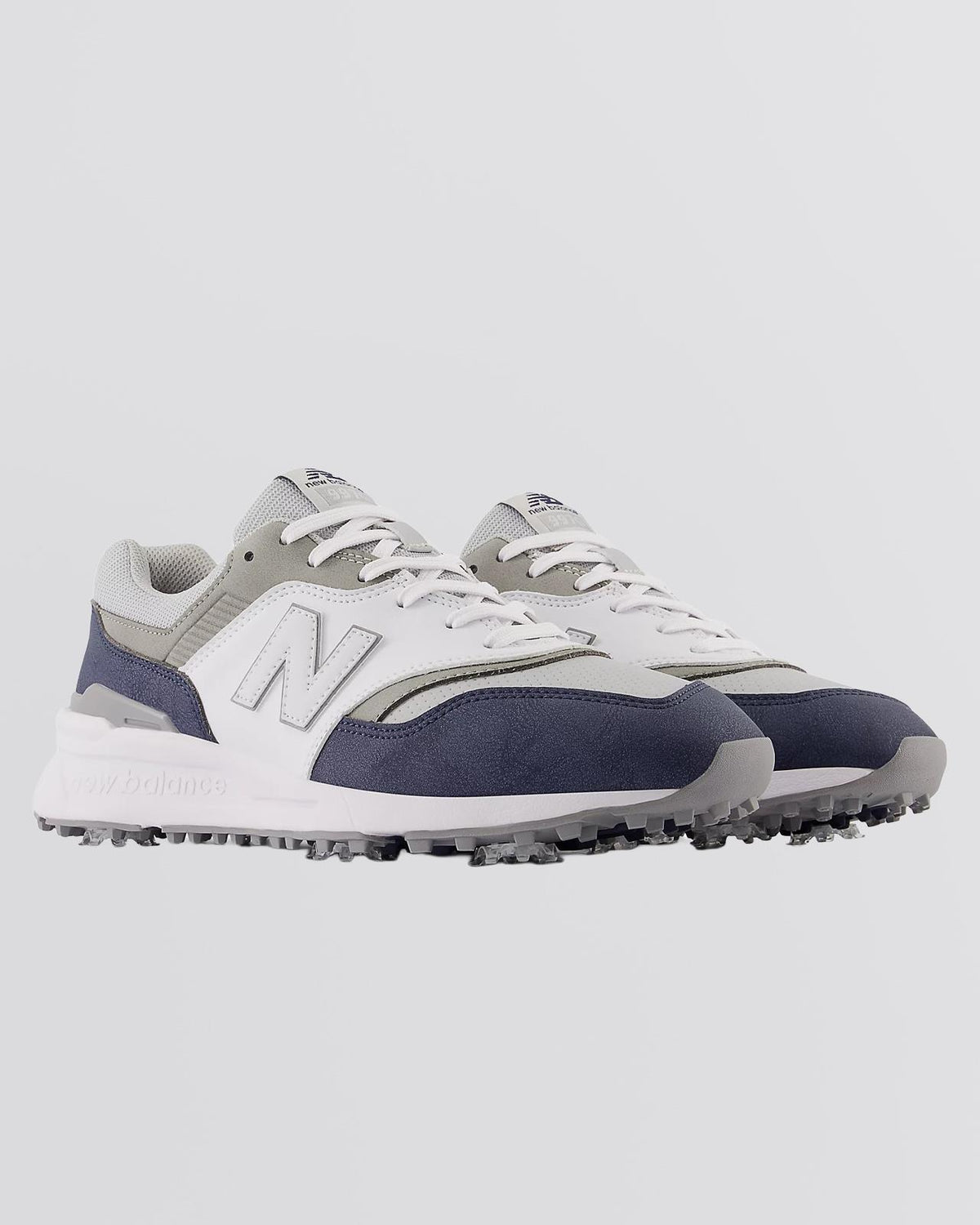 997 Spiked Golf Shoes Navy/White