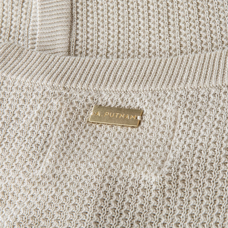 Womens Crochet SS Cardigan Silver Birch