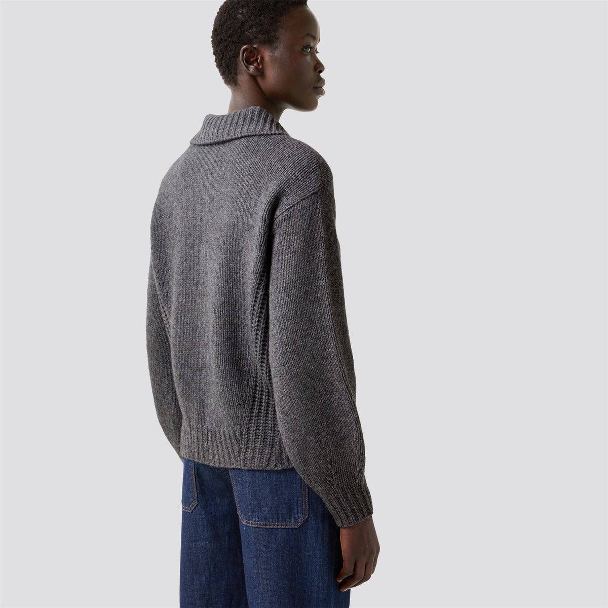 Womens Jojo Knit Sweater Grey