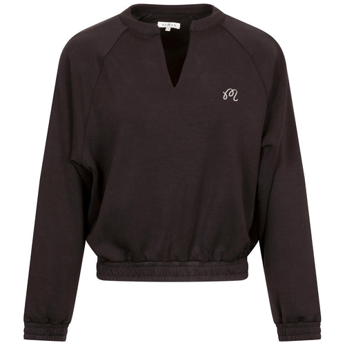 Womens Gianna Raglan Pullover Sweatshirt Black - SU24