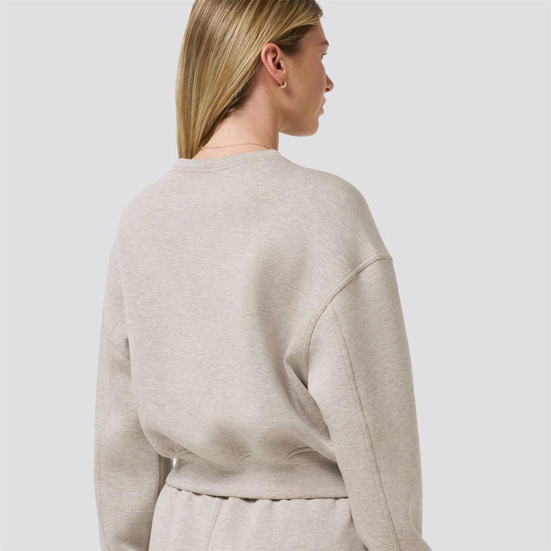 Womens Cloudscape Pullover Heather Savannah Tan