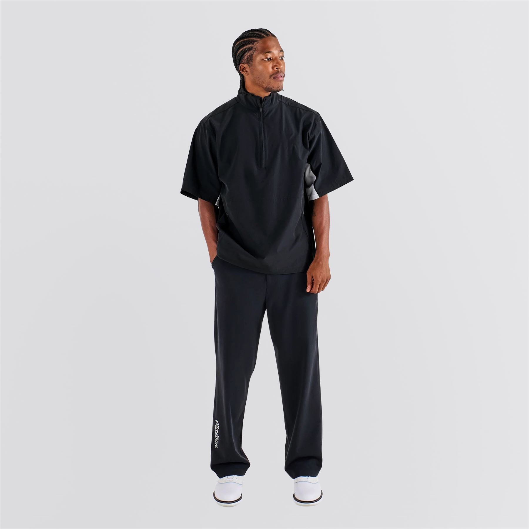 Malbon Pine SS Windshirt Black | TRENDYGOLF USA
