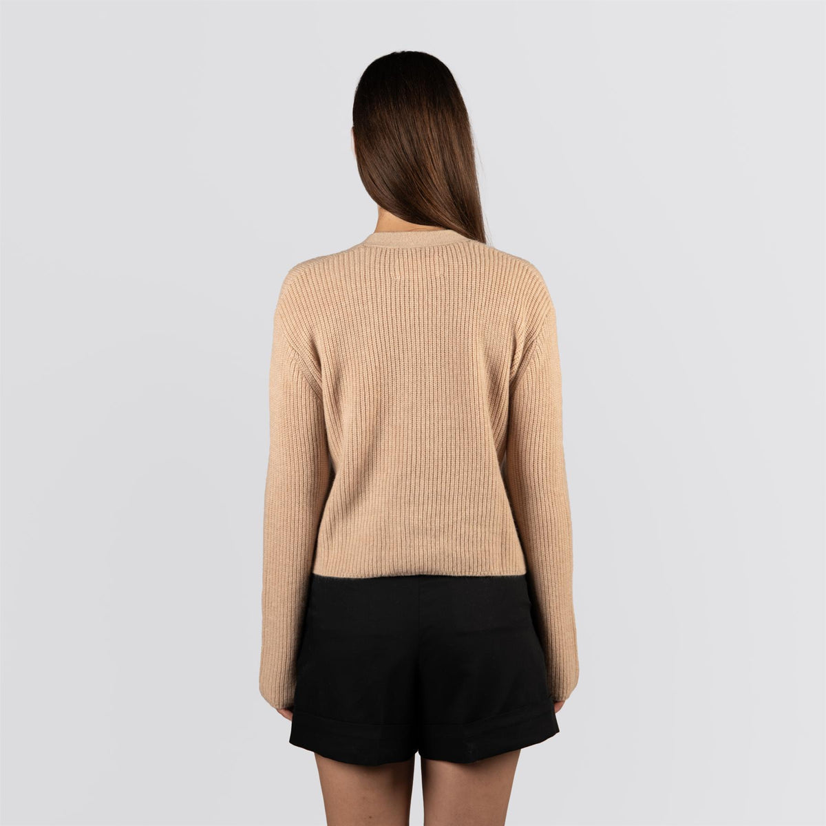 Womens Emily Cashmere Cardigan Sand Heather