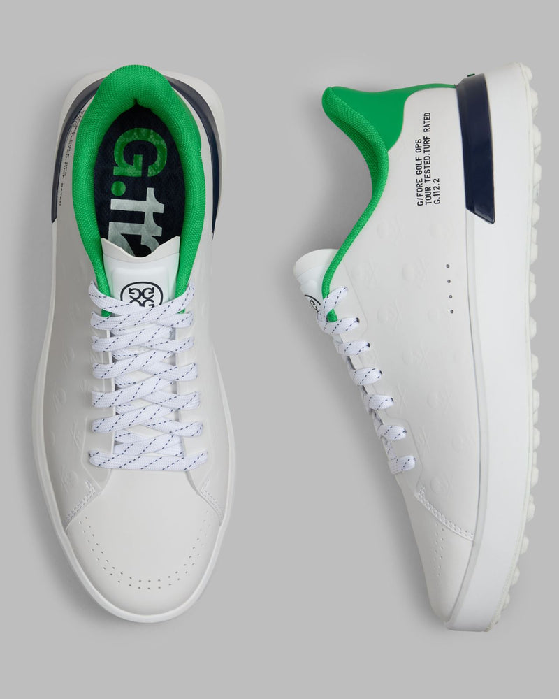 G.112 Embossed Skull & Tees Hybrid Spikeless Golf Shoes Snow/Clover