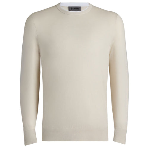 Merino Wool Blend Crewneck Sweater Stone - SS25