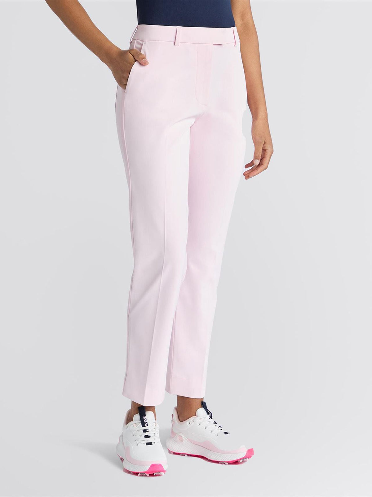 Womens Stretch Performance Twill Straight Leg Pants Blush