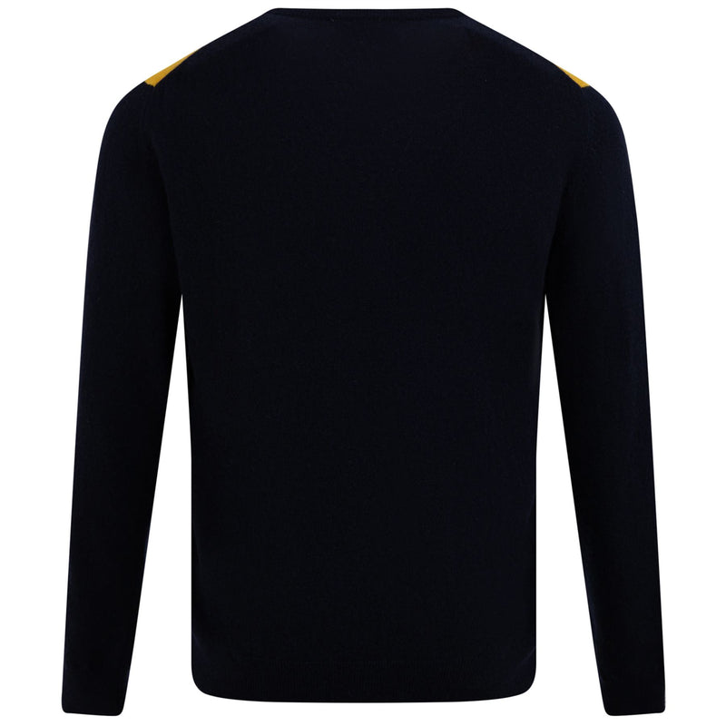 Vertical Stripe Knit Navy/Mustard