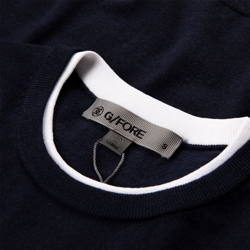Merino Wool Blend Crewneck Sweater Twilight