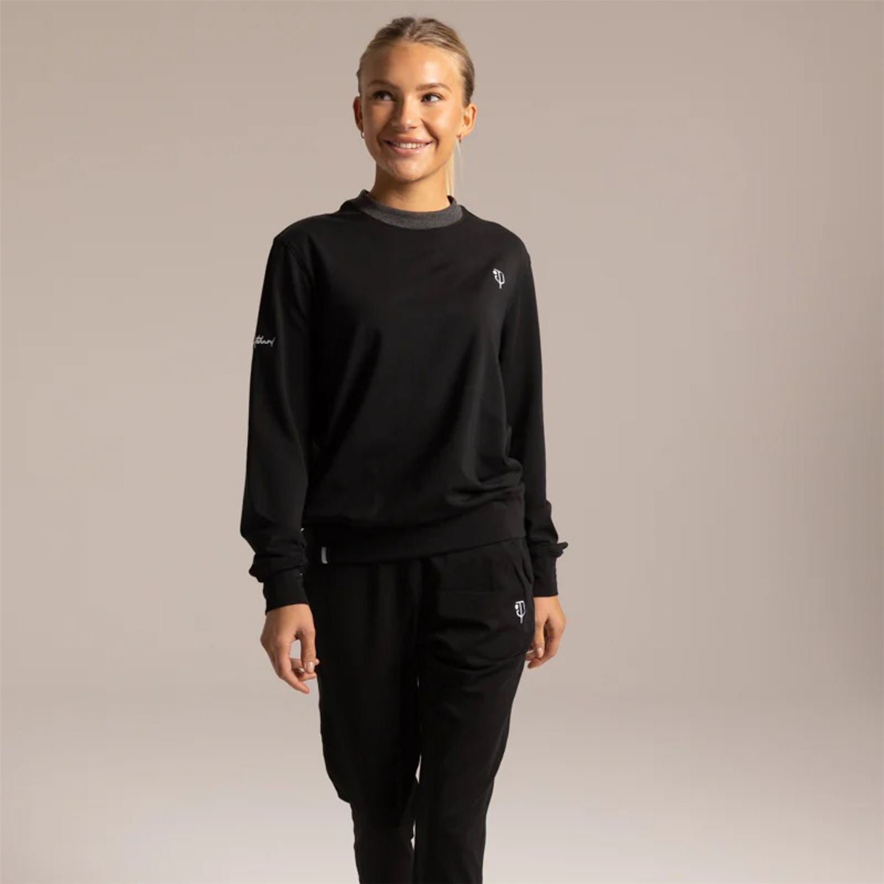 Womens Founders Crew Neck Pure Black