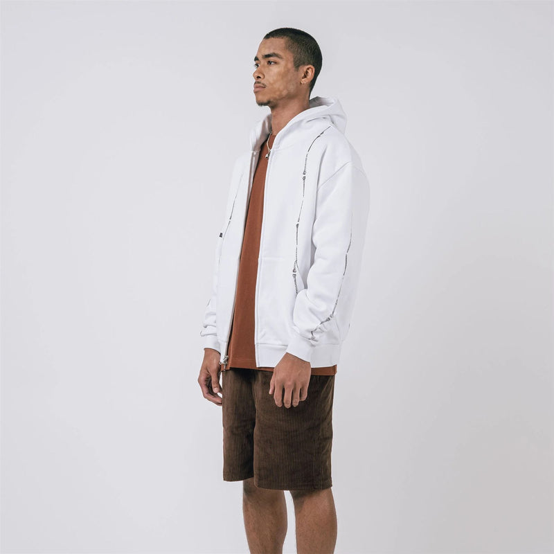Everen French Terry Zip Hoodie White