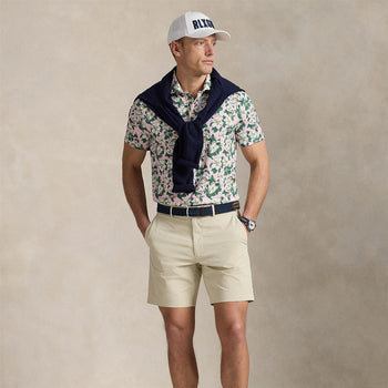 Ralph Lauren RLX Tailored Fit Airflow Polo Georgia Rose Garden