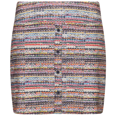 Womens CF Button Placket Skirt Boucle Print - SS24
