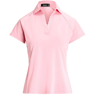Womens Tailored Fit Scallop-Trim Polo Shirt Course Pink - SS24