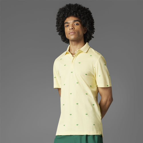 Printed Trefoil Polo Yellow